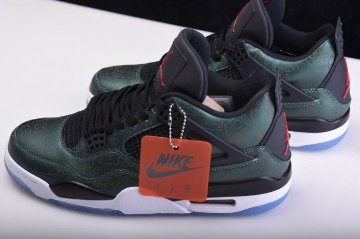 air jordan 4 retro laker green aj4-1043515