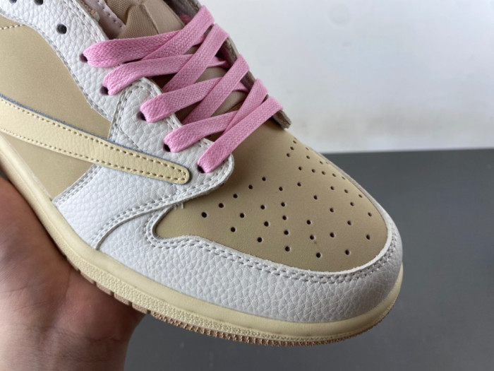 Travis Scott x Air Jordan 1 Low OG SAIL SHY PINK DM7888-116
