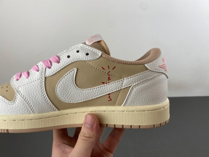 Travis Scott x Air Jordan 1 Low OG SAIL SHY PINK DM7888-116