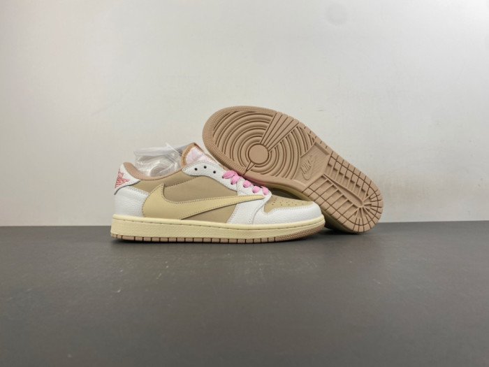 Travis Scott x Air Jordan 1 Low OG SAIL SHY PINK DM7888-116