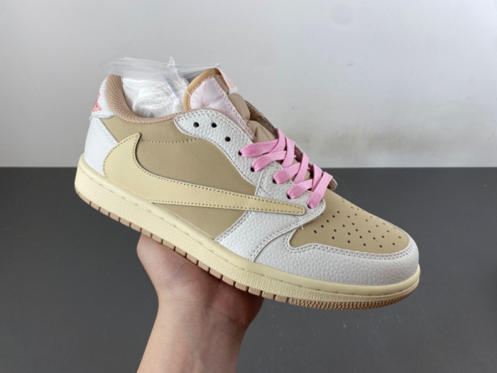 Travis Scott x Air Jordan 1 Low OG SAIL SHY PINK DM7888-116