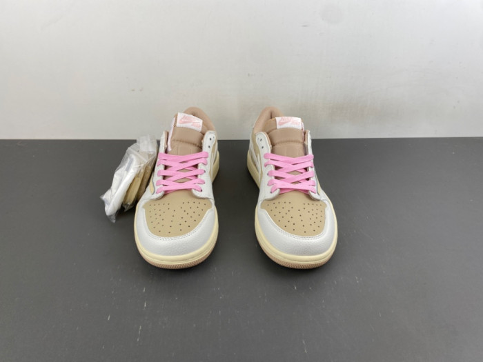 Travis Scott x Air Jordan 1 Low OG SAIL SHY PINK DM7888-116