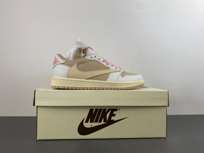 Travis Scott x Air Jordan 1 Low OG SAIL SHY PINK DM7888-116