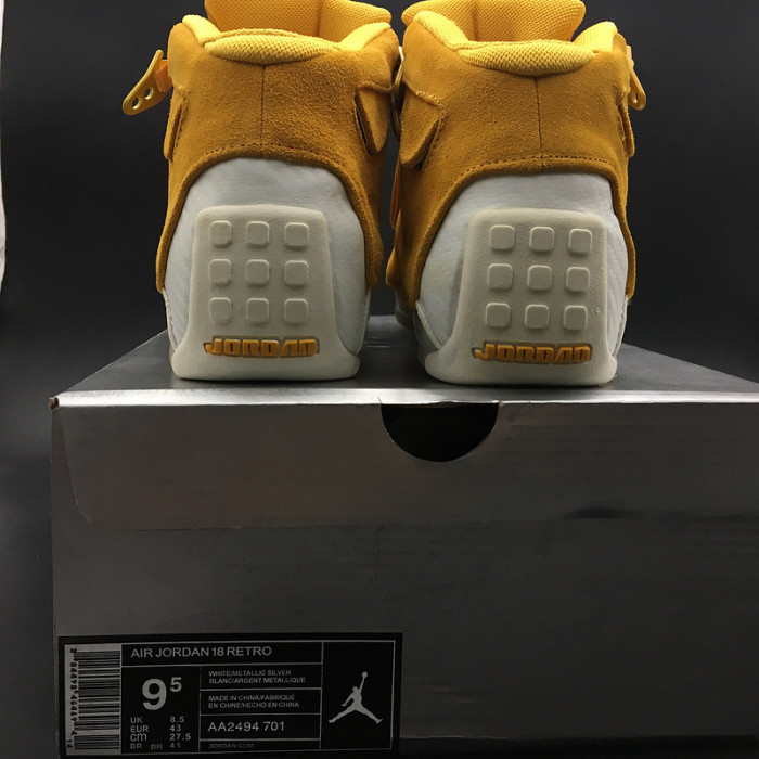 air jordan 18 retro "yellow suede" - air jordan - aa2494-701