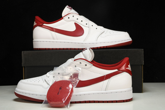 jordan 1 retro low white varsity red - 705329-101