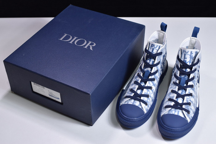 d1r* b23 oblique high top sneakers blue t004801-1055