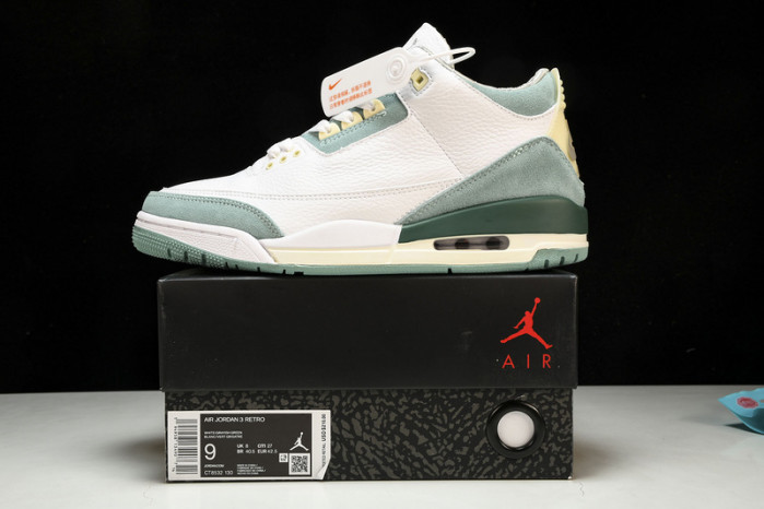 air jordan 3 white green ct8532-130