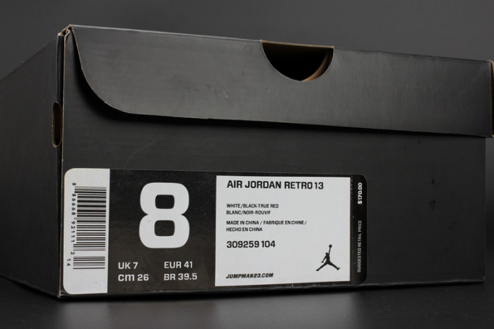 air jordan 13 retro "he got game" white/ black-true red mens 309259-104