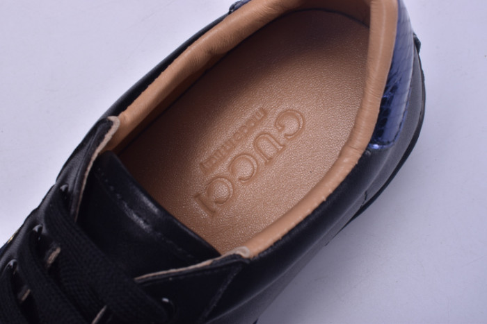 gc ace embroidered low-top sneaker black with bee mens 431942-a38g0