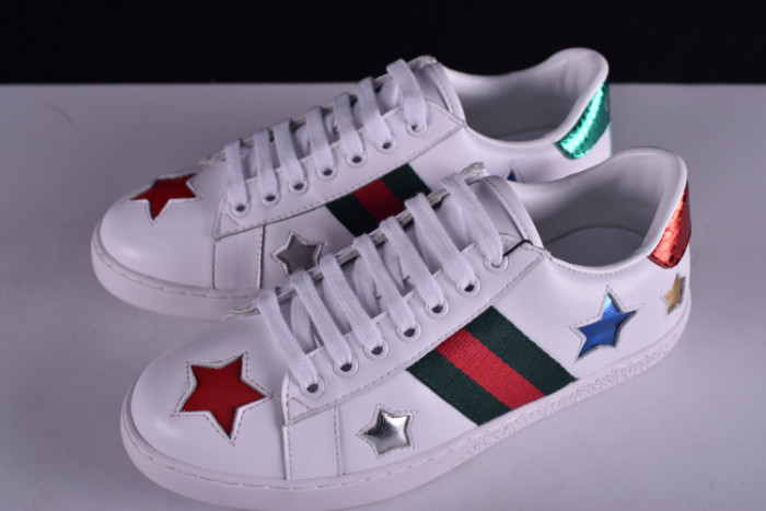 gc ace embroidered low-top sneaker with colorful stars 431942-a38g1