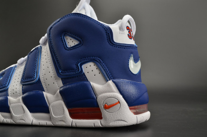 nike air more uptempo “knicks” white/deep royal blue womens 415082-103