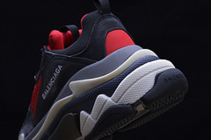 bl triple s sneakers red black